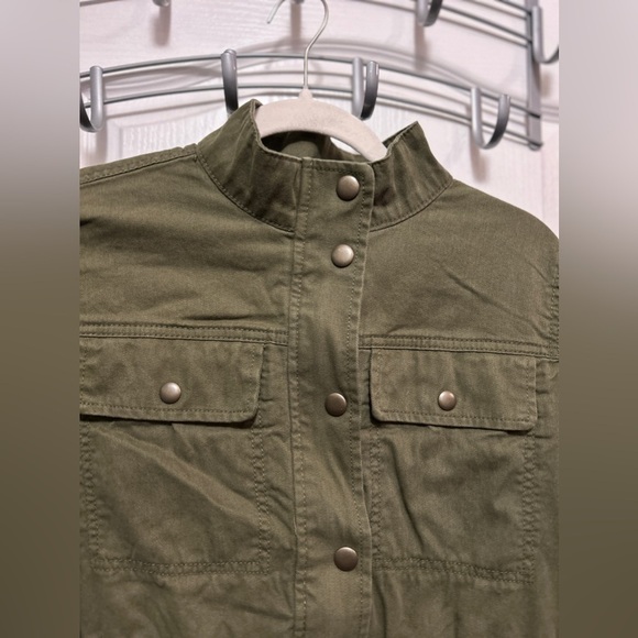 GAP core Utility Jacket Olive Green women’s M military outdoors neutral EUC army - Picture 8 of 16